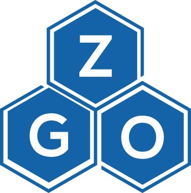 Beyaz arka planda ZGO harfi logo tasarımı. ZGO yaratıcı harflerin baş harfleri logo kavramı. ZGO harf tasarımı.