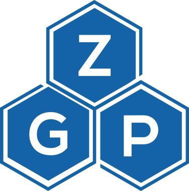 Beyaz arkaplanda ZGP harf logosu tasarımı. ZGP yaratıcı harflerin baş harfleri logo kavramı. ZGP harf tasarımı.