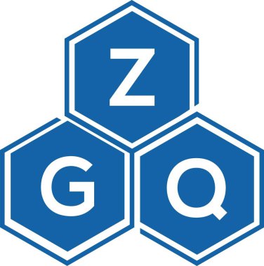 Beyaz arka planda ZGQ harf logosu tasarımı. ZGQ yaratıcı harflerin baş harfleri logo kavramı. ZGQ harf tasarımı.