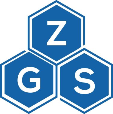 Beyaz arka planda ZGS harfi logo tasarımı. ZGS yaratıcı harf logosu konsepti. ZGS harf tasarımı.