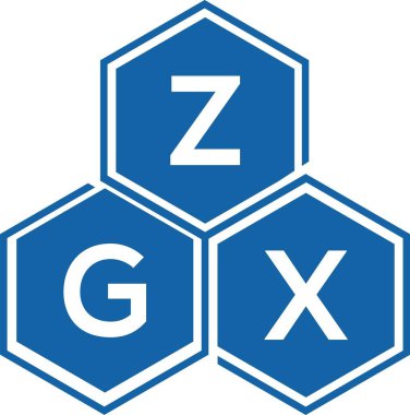 Beyaz arkaplanda ZGX harf logosu tasarımı. ZGX yaratıcı harflerin baş harfleri logo kavramı. ZGX harf tasarımı.