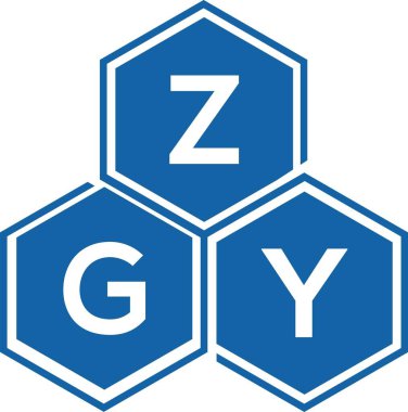 Beyaz arkaplanda ZGY harf logosu tasarımı. ZGY yaratıcı harflerin baş harfleri logo kavramı. ZGY harf tasarımı.