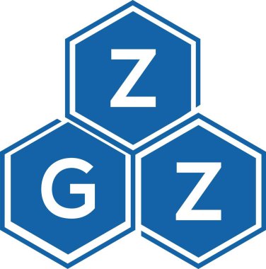 Beyaz arkaplanda ZGZ harf logosu tasarımı. ZGZ yaratıcı harf logosu konsepti. ZGZ harf tasarımı.