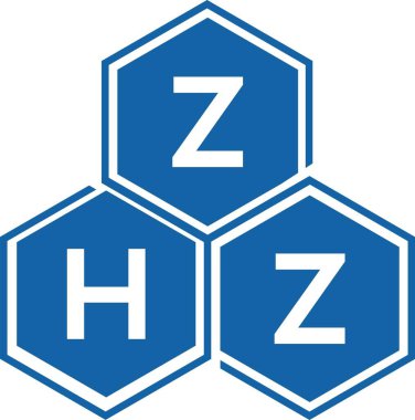 Beyaz arkaplanda ZHZ harf logosu tasarımı. ZHZ yaratıcı harflerin baş harfleri logo kavramı. ZHZ harf tasarımı.