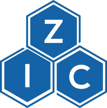 Beyaz arka planda ZIC harf logosu tasarımı. ZIC yaratıcı harflerin baş harfleri logo kavramı. ZIC harf tasarımı.