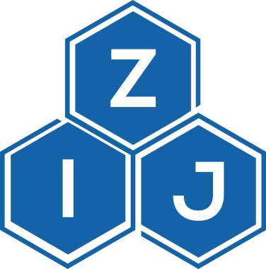 Beyaz arka planda ZIJ harf logosu tasarımı. ZIJ yaratıcı harflerin baş harfleri logo kavramı. ZIJ harf tasarımı.