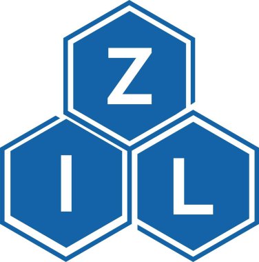 Beyaz arkaplanda ZİL harf logosu tasarımı. ZİL yaratıcı harflerin baş harfleri logo kavramı. ZIL harf tasarımı.