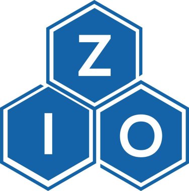 Beyaz arka planda ZIO harfi logo tasarımı. ZIO yaratıcı harflerin baş harfleri logo kavramı. ZIO harf tasarımı.