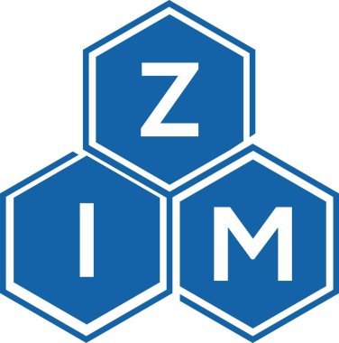 Beyaz arkaplanda ZIM harfi logo tasarımı. ZIM yaratıcı harf logosu konsepti. ZIM harf tasarımı.