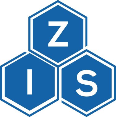Beyaz arka planda ZIS harf logosu tasarımı. ZIS yaratıcı harflerin baş harfleri logo kavramı. ZIS harf tasarımı.