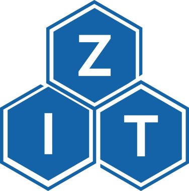 Beyaz arka planda ZIT harfi logo tasarımı. ZIT yaratıcı harfler logosu konsepti. ZIT harf tasarımı.