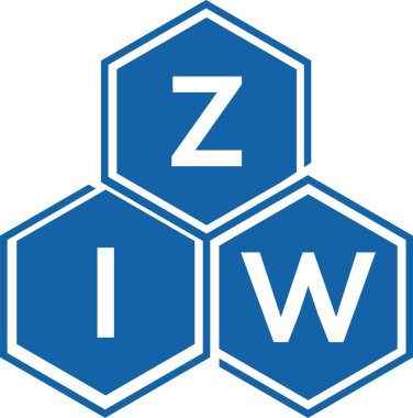 Beyaz arkaplanda ZIW harf logosu tasarımı. ZIW yaratıcı harflerin baş harfleri logo kavramı. ZIW harf tasarımı.