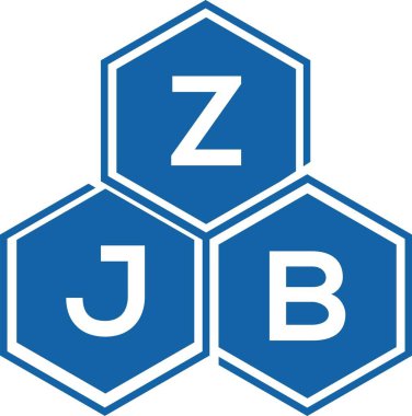 Beyaz arka planda ZJB harfi logo tasarımı. ZJB yaratıcı harflerin baş harfleri logo kavramı. ZJB harf tasarımı.