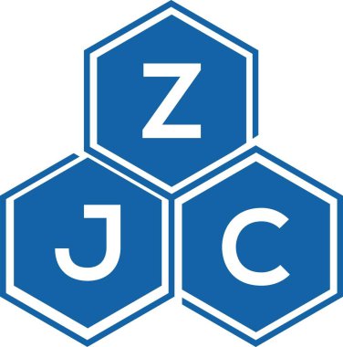 Beyaz arka planda ZJC harf logosu tasarımı. ZJC yaratıcı harflerin baş harfleri logo kavramı. ZJC harf tasarımı.