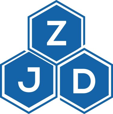 Beyaz arka planda ZJD harf logosu tasarımı. ZJD yaratıcı harflerin baş harfleri logo kavramı. ZJD harf tasarımı.