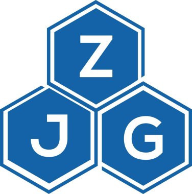 Beyaz arkaplanda ZJG harf logosu tasarımı. ZJG yaratıcı harflerin baş harfleri logo kavramı. ZJG harf tasarımı.
