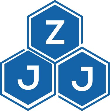Beyaz arkaplanda ZJ harf logosu tasarımı. ZJ yaratıcı harflerin baş harfleri logo konsepti. ZJJ harf tasarımı.
