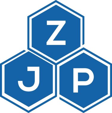 Beyaz arkaplanda ZJP harf logosu tasarımı. ZJP yaratıcı harflerin baş harfleri logo kavramı. ZJP harf tasarımı.