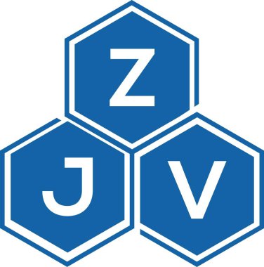 Beyaz arkaplanda ZJV harf logosu tasarımı. ZJV yaratıcı harflerin baş harfleri logo kavramı. ZJV harf tasarımı.