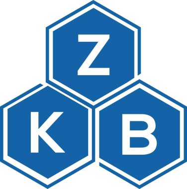 Beyaz arkaplanda ZKB harfi logo tasarımı. ZKB yaratıcı harflerin baş harfleri logo kavramı. ZKB harf tasarımı.