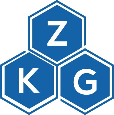 Beyaz arkaplanda ZKG harfi logo tasarımı. ZKG yaratıcı harflerin baş harfleri logo kavramı. ZKG harf tasarımı.