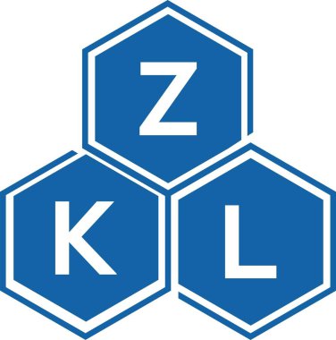 Beyaz arkaplanda ZKL harf logosu tasarımı. ZKL yaratıcı harflerin baş harfleri logo kavramı. ZKL harf tasarımı.