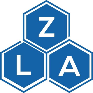 Beyaz arka planda ZLA harf logosu tasarımı. ZLA yaratıcı harfler logosu konsepti. ZLA harf tasarımı.