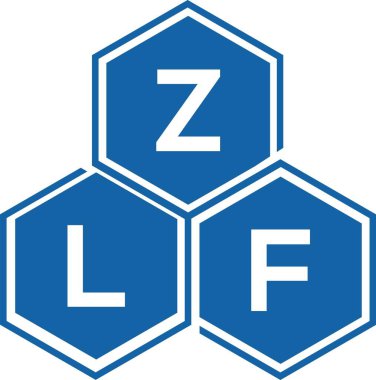 Beyaz arkaplanda ZLF harf logosu tasarımı. ZLF yaratıcı harf logosu konsepti. ZLF harf tasarımı.