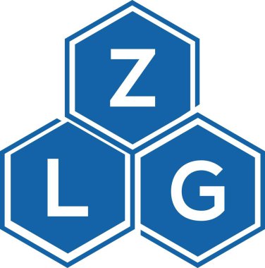 Beyaz arkaplanda ZLG harf logosu tasarımı. ZLG yaratıcı harflerin baş harfleri logo kavramı. ZLG harf tasarımı.