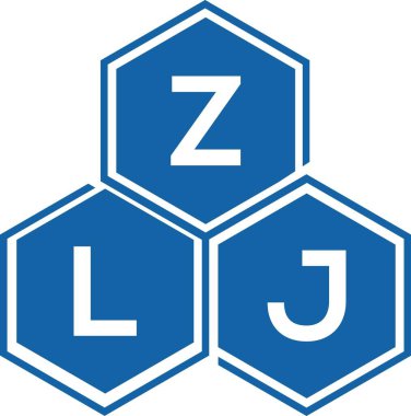 Beyaz arka planda ZLJ harf logosu tasarımı. ZLJ yaratıcı harflerin baş harfleri logo kavramı. ZLJ harf tasarımı.