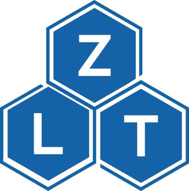 Beyaz arkaplanda ZLT harf logosu tasarımı. ZLT yaratıcı harf logosu konsepti. ZLT harf tasarımı.