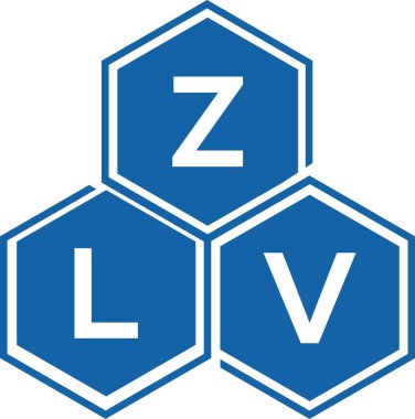 Beyaz arkaplanda ZLV harf logosu tasarımı. ZLV yaratıcı harf logosu konsepti. ZLV harf tasarımı.