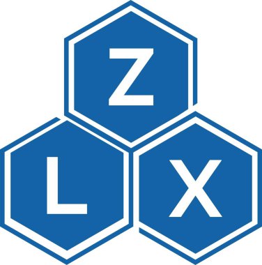 Beyaz arka planda ZLX harfli logo tasarımı. ZLX yaratıcı harf logosu konsepti. ZLX harf tasarımı.