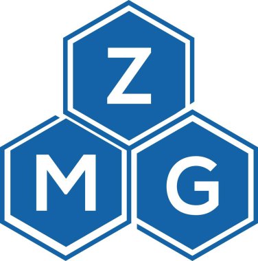 Beyaz arkaplanda ZMG harf logosu tasarımı. ZMG yaratıcı harflerin baş harfleri logo kavramı. ZMG harf tasarımı.