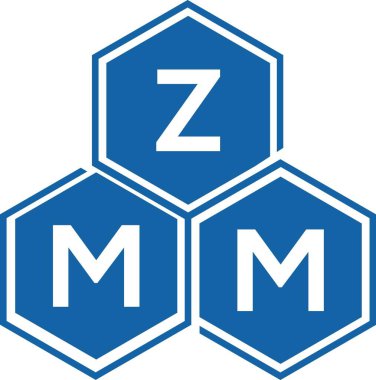 Beyaz arkaplanda ZMM harf logosu tasarımı. ZMM yaratıcı harflerin baş harfleri logo kavramı. ZMM harf tasarımı.