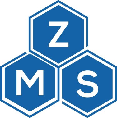 Beyaz arka planda ZMS harfi logo tasarımı. ZMS yaratıcı harflerin baş harfleri logo kavramı. ZMS harf tasarımı.
