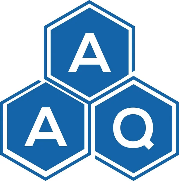 Aaq Brev Logotyp Design Vit Bakgrund Aaq Kreativa Initialer Brev — Stock vektor