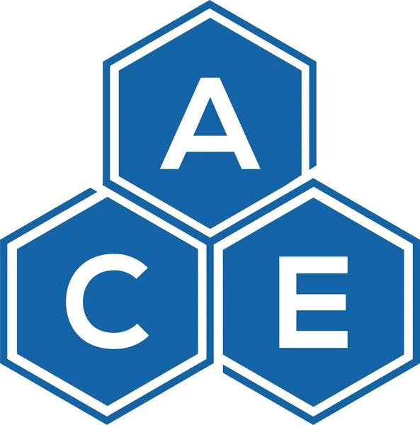 Beyaz arka planda ACE harf logosu tasarımı. ACE yaratıcı harflerin baş harfleri logo kavramı. ACE harf tasarımı.