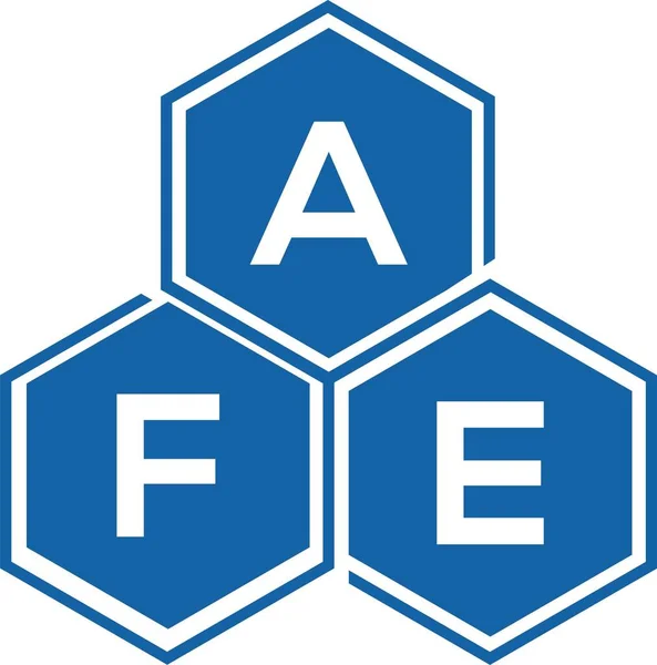 Afe Bokstav Logotyp Design Vit Bakgrund Afe Kreativa Initialer Brev — Stock vektor