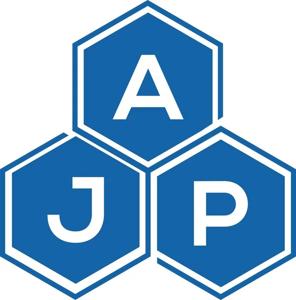 白色背景的Ajp字母标识设计 Ajp创意首字母首字母标识概念 Ajp字母设计 — 图库矢量图片