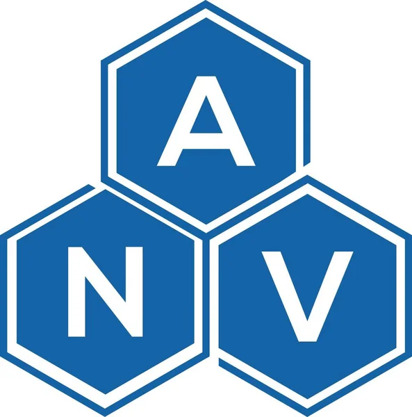 Anv Letter Logo Design Auf Weißem Hintergrund Anv Kreative Initialen — Stockvektor