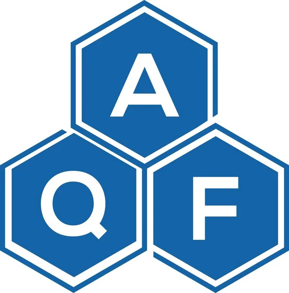 Aqf Brev Logotyp Design Vit Bakgrund Aqf Kreativa Initialer Brev — Stock vektor