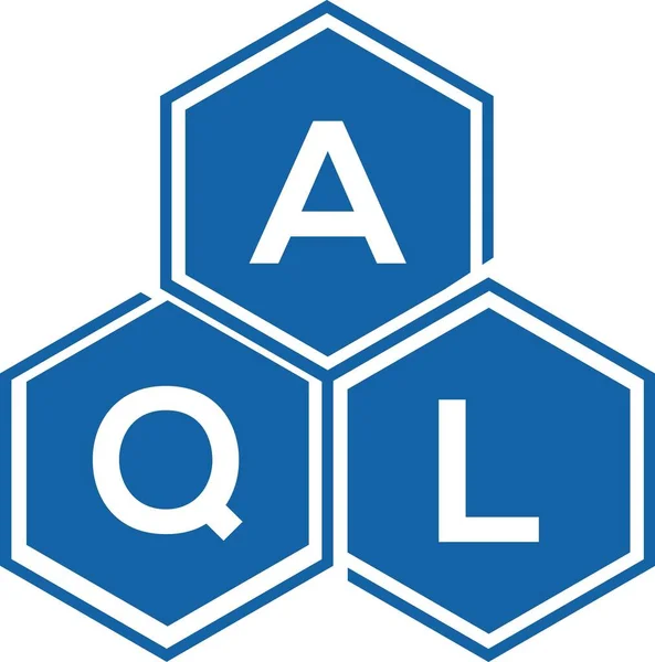 Aql Brev Logotyp Design Vit Bakgrund Aql Kreativa Initialer Brev — Stock vektor
