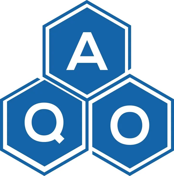 Aqo Brev Logotyp Design Vit Bakgrund Aqo Kreativa Initialer Brev — Stock vektor