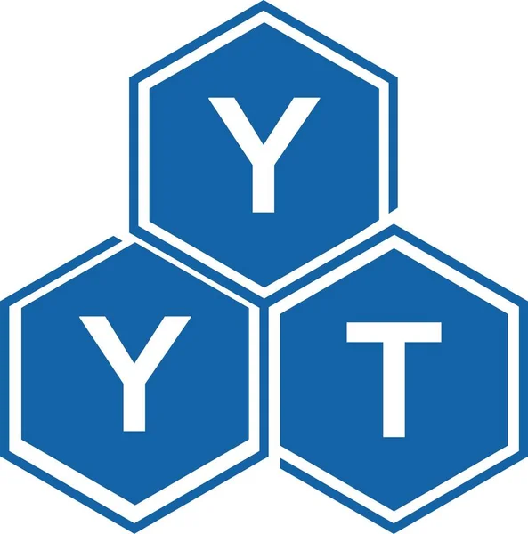 Diseño Del Logotipo Letra Yyt Sobre Fondo Blanco Yyt Iniciales — Archivo Imágenes Vectoriales