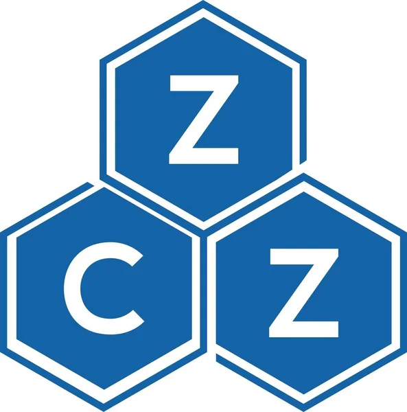 Logo Zcz Disegno Lettera Sfondo Bianco Zcz Creativo Iniziali Lettera — Vettoriale Stock