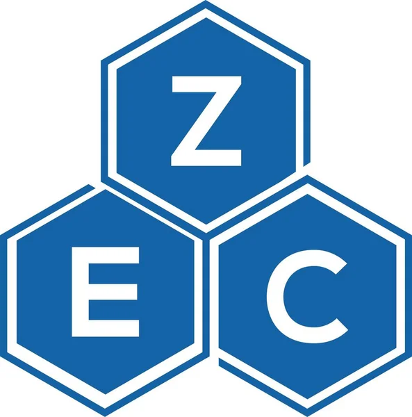 Zec Дизайн Логотипу Білому Тлі Творчі Ініціали Zec Поняття Логотипу — стоковий вектор