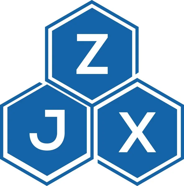 Zjx Letter Logo Design White Background Zjx Creative Initials Letter — ストックベクタ