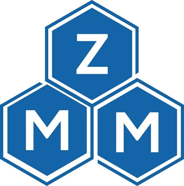 Zmm字母标识的白色背景设计 Zmm创意首字母首字母标识概念 Zmm信件设计 — 图库矢量图片