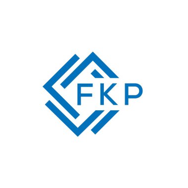 Beyaz arkaplanda FKP harf logosu tasarımı. FKP yaratıcı daire harfi logosu konsepti. FKP harf tasarımı.